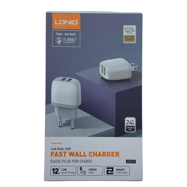 Cargador Casa A2219 Ldnio - Micro Blanco