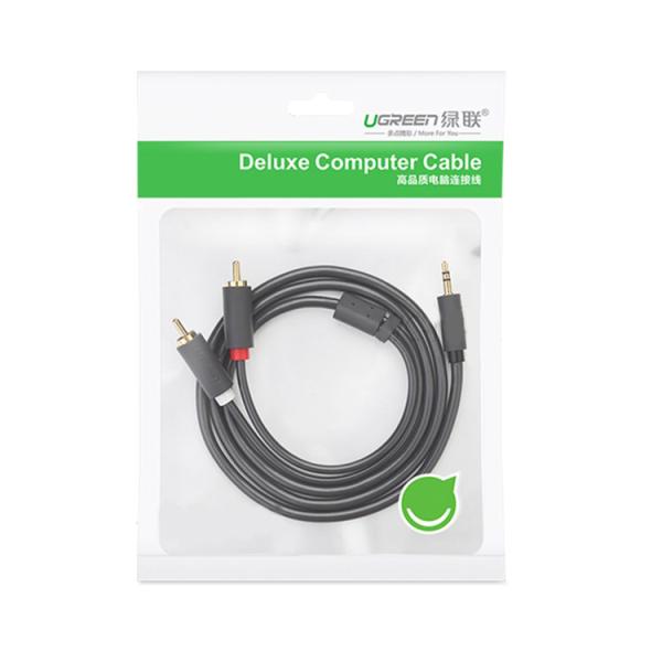 Cable 3.5mm Macho a 2 Rca Macho AV102 10511 Ugreen - 1.5m Gris