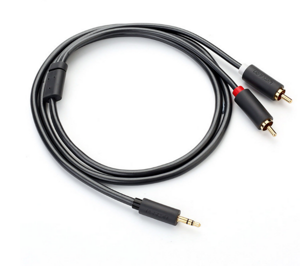 Cable 3.5mm Macho a 2 Rca Macho AV102 10511 Ugreen - 1.5m Gris