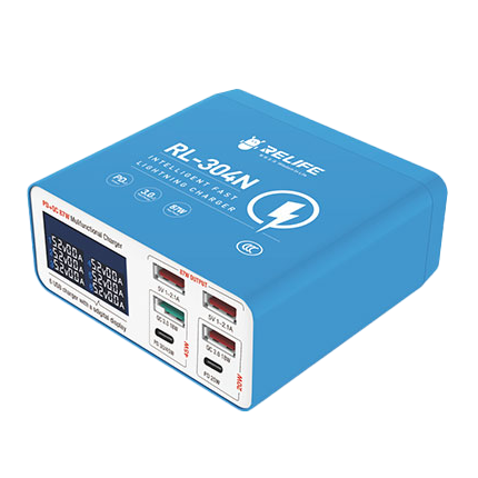 Cargador inteligente Relife RL-304N 6 puertos 45W PD qc 3.0 Imagen principal del producto