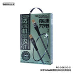 Cable USB Tipo C Serie Explorer RC-C062 C-c Negro - Blanco