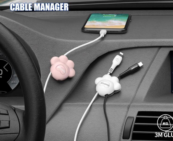Organizador para Cables YE02 Yookie - Negro