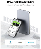 Encapsulador USB Tipo a CM300 70498 Ugreen - 2.5" Sata 6GBPS