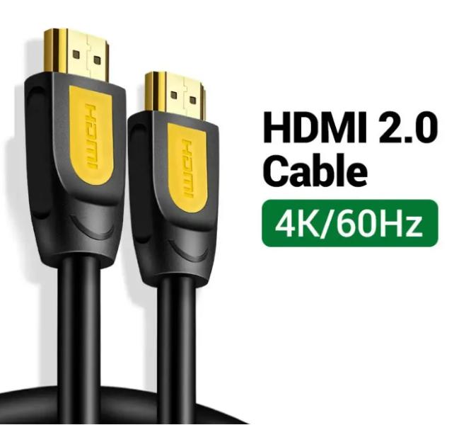 Cable HDMI Tipo a Macho a Macho HD101 10115 Ugreen - 1M Negro Amarillo