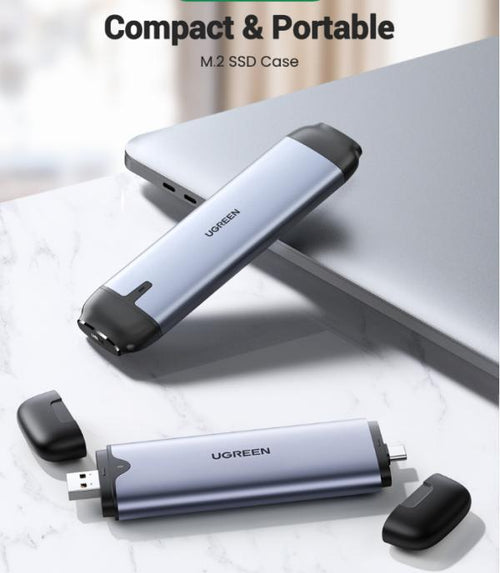 Ugreen Encapsulador USB-C NVMe M.2 10Gbps 70532 Negro