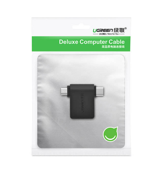 Convertidor Micro B USB Tipo C a USB Tipo a 30453 Ugreen - Negro