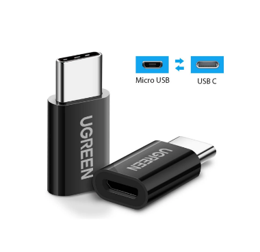 Adaptador OTG USB Tipo C Macho a USB Micro B Hembra US157 30391 Ugreen - Negro