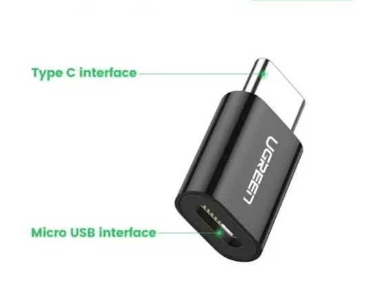 Adaptador OTG USB Tipo C Macho a USB Micro B Hembra US157 30391 Ugreen - Negro