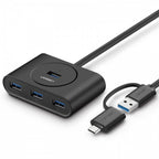Hub UGREEN 40850 USB 3.0 + Adaptador USB-C OTG