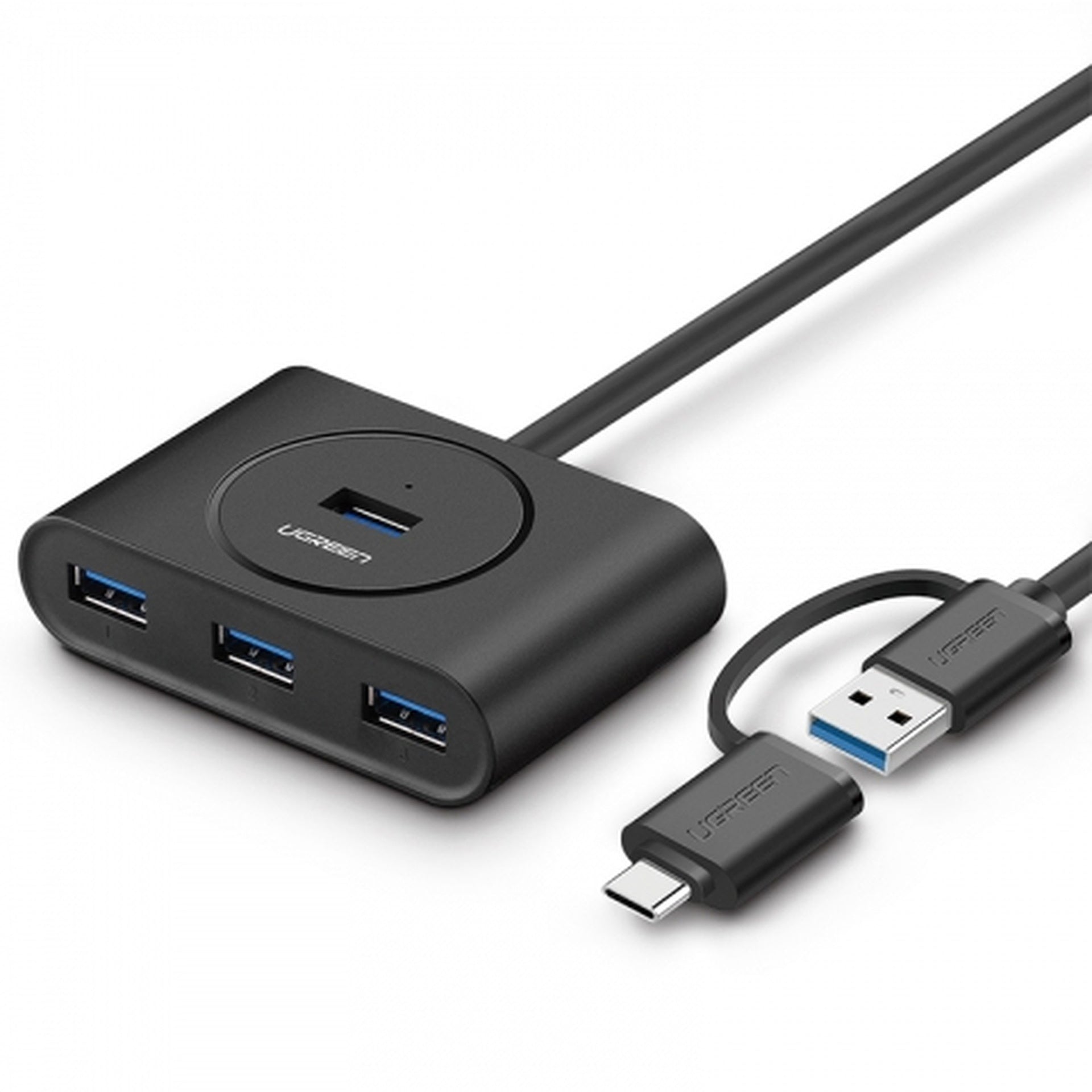 Hub UGREEN 40850 USB 3.0 + Adaptador USB-C OTG