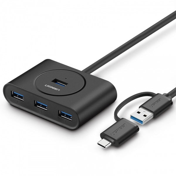 Hub UGREEN 40850 USB 3.0 + Adaptador USB-C OTG
