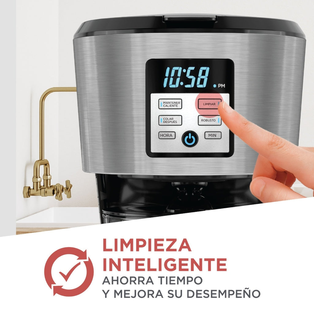 Black & Decker Cafetera Digital Inox 12 Tazas CM1331S-LA