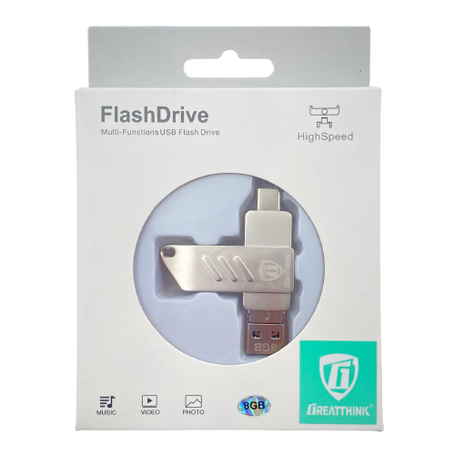 Greatthink Llave Maya 3EN1 8GB Plateada (USB-A/C/Micro-B) Imagen principal del producto