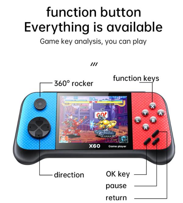 Consola X60 Videojuegos Portatil 10000 Juegos Imagen principal del producto