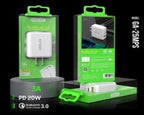 Cargador Cubo Casa Gerlax GA-25MPS USB-A+USB-C