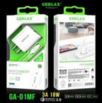 Cargador Gerlax CTC002 Micro B Blanco Carga Confiable