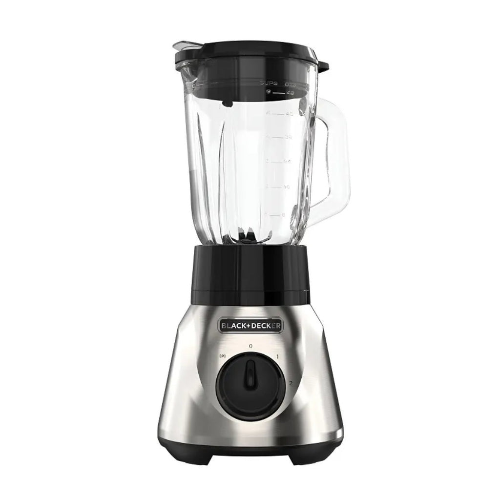 Black+Decker licuadora tricuadora 800W vaso vidrio 2 velocidades BL1686-0SDLA