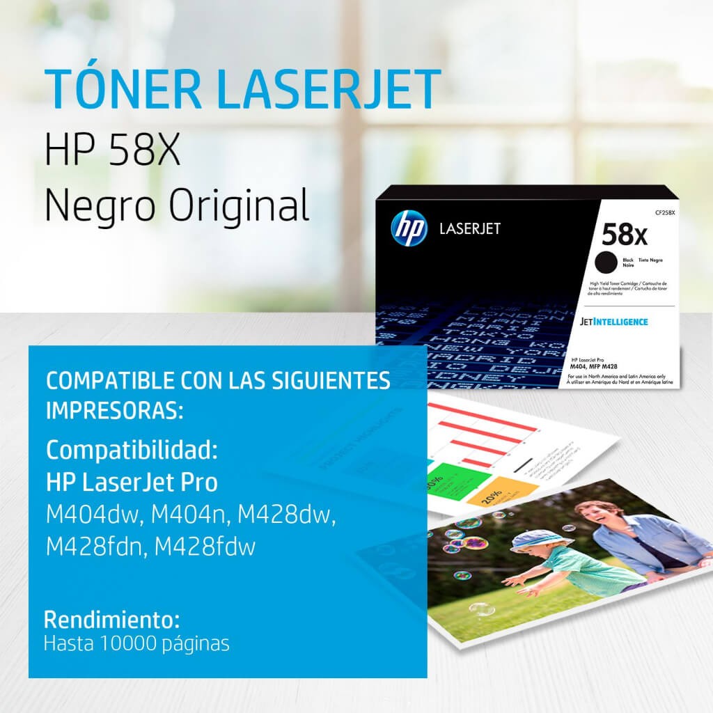 HP toner negro CF258X