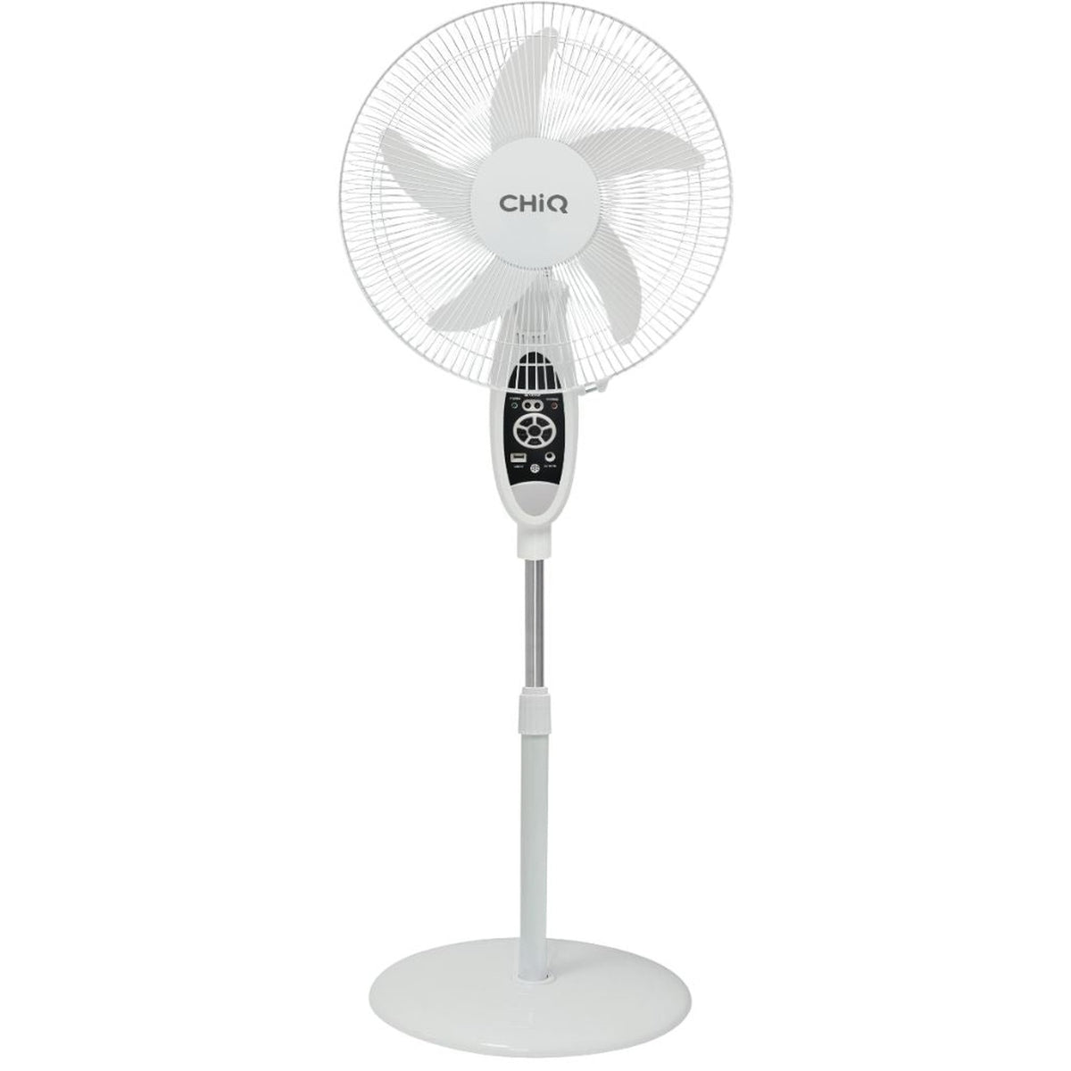 Ventilador Chiq pie recargable 16 pulgadas 9 velocidades USB luz LED CQVF16RN0IT1W