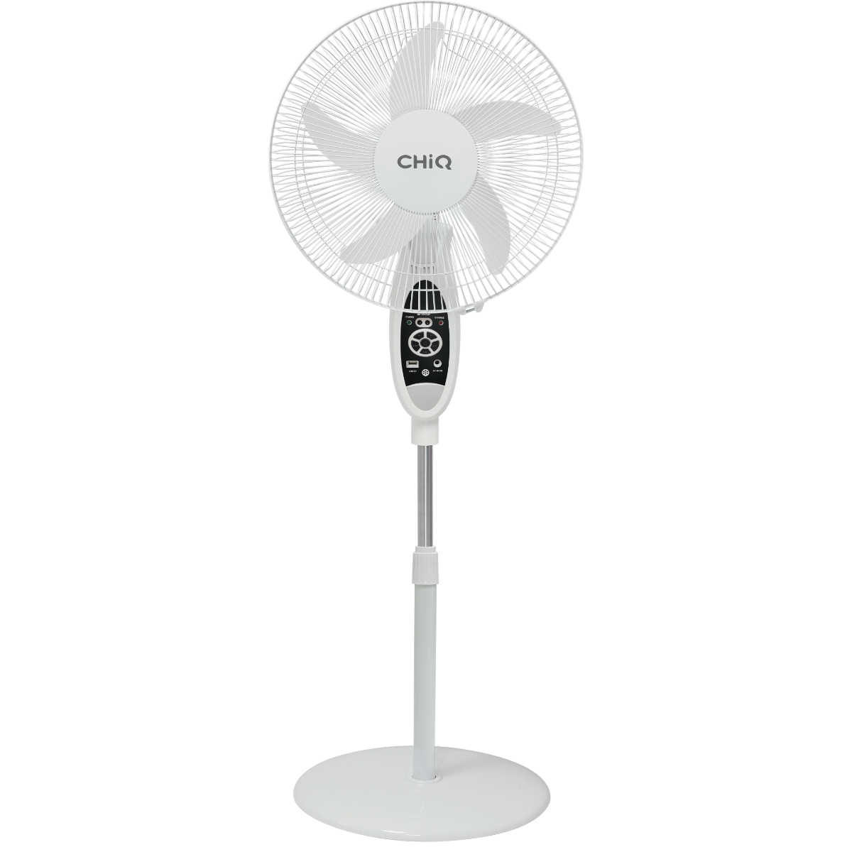 CHIQ Ventilador Pie Recargable 16" 9 Velocidades USB Luz Led - CQVF16RN0IT1W