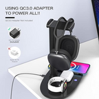 Cargador Inalambrico y Soporte para Audifonos WY-01 - Negro