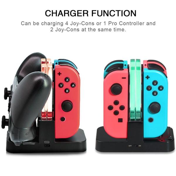 Cargador para Control Joycon Nintendo Switch TNS-879 - Negro