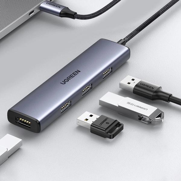 Hub USB Tipo a CM473 20841 Ugreen - Gris