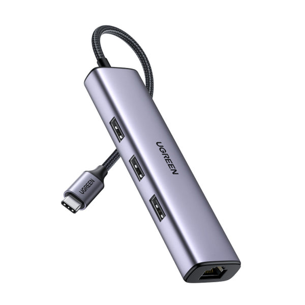 Hub UGREEN 60600 USB-C a 3X USB 3.0 + RJ45 gigabit