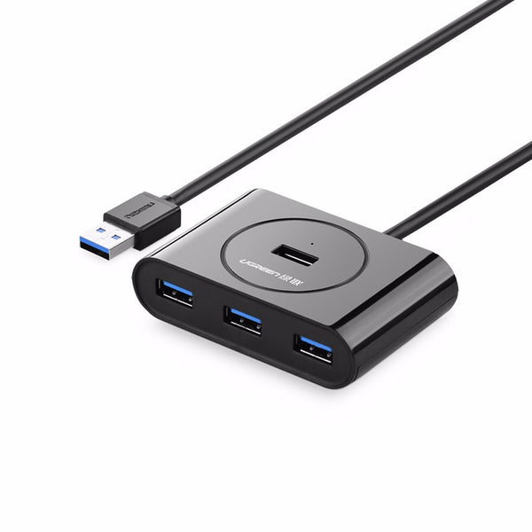 Hub Ugreen 20291 USB 3.0 de 4 Puertos con Alimentación USB-C Gris