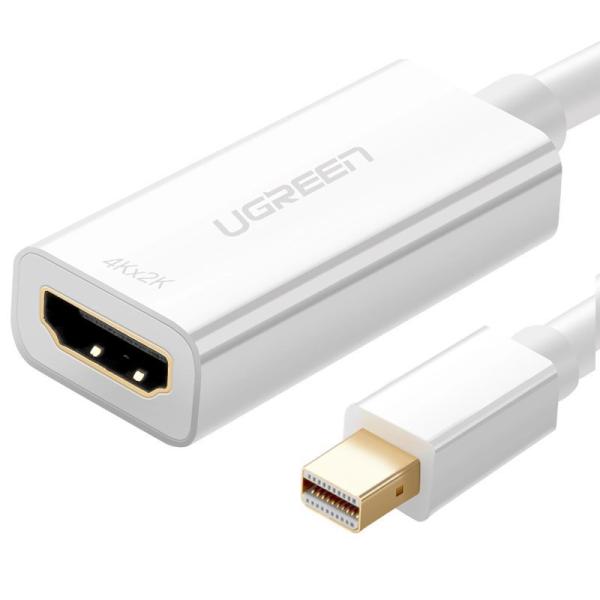 Cable Mini Display Port Macho a HDMI Tipo a Hembra MD112 10460 Ugreen - Blanco