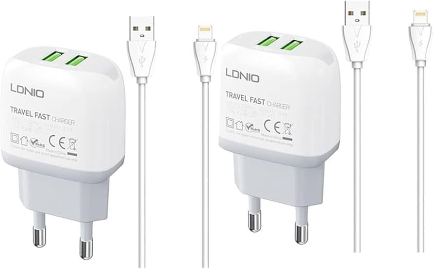 Cargador LDNIO A2219 Casa Lightning Blanco Carga Rapida