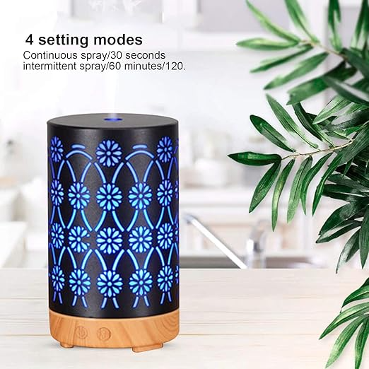 Difusor Aroma Humidificador - Negro con Madera