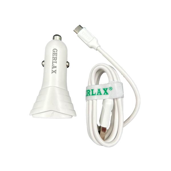 Cargador Cubo Carro GC-09 Gerlax - Blanco Tipo C