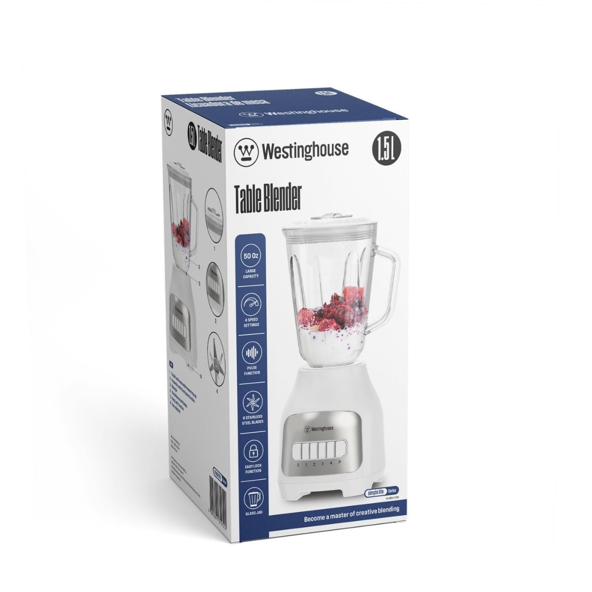 Westinghouse Licuadora 1.5L Blanca WKBEA1200 Imagen secundaria del producto