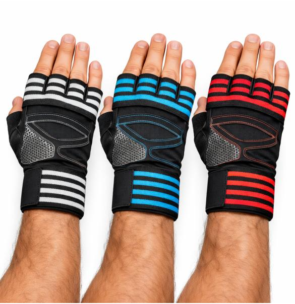 Guantes Gimnasio Rayas Entrenamiento Personal Talla L