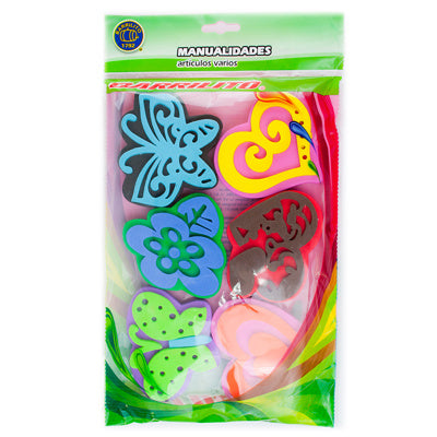 Barrilito Set de Sellos de Foamy Varias Formas FS038