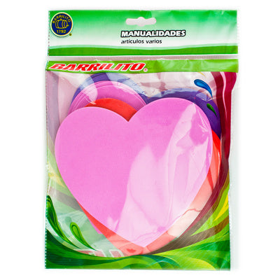 Repuesto Barrilito calcomania corazon foamy FS006 15x14 cm 10 pz Imagen secundaria del producto