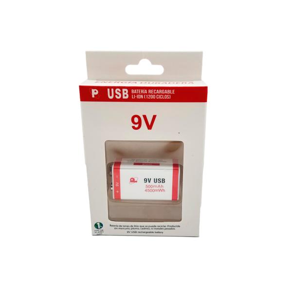 Bateria Cuadrada Recargable Planet - 9V