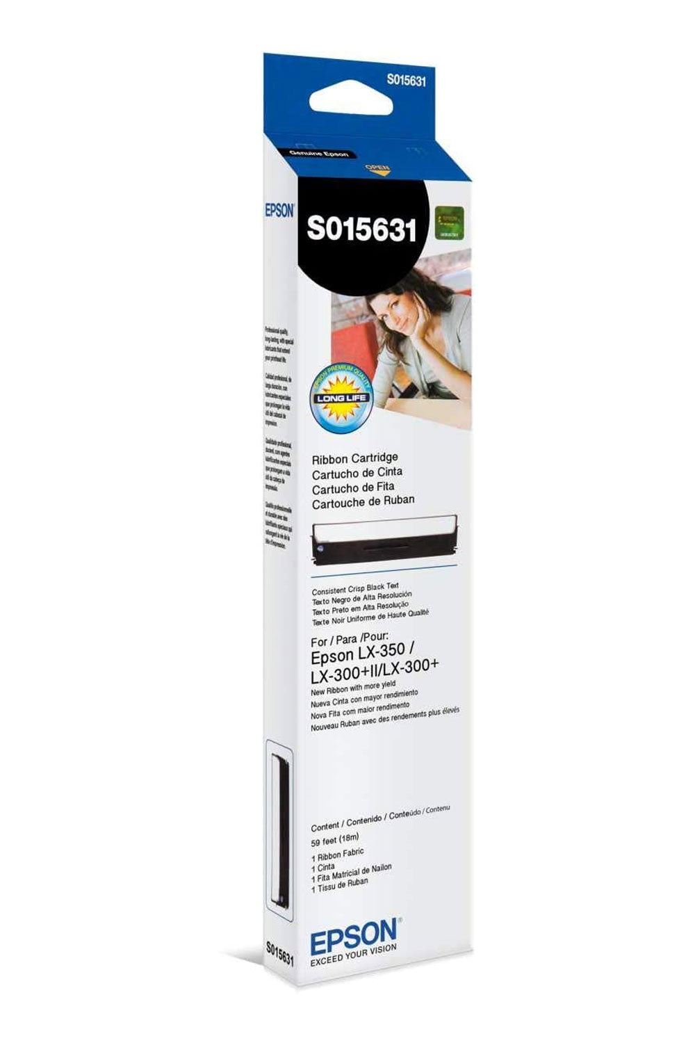 Epson Cinta Negra Edge Ribbon Cartridge LX350/LX300 S015631