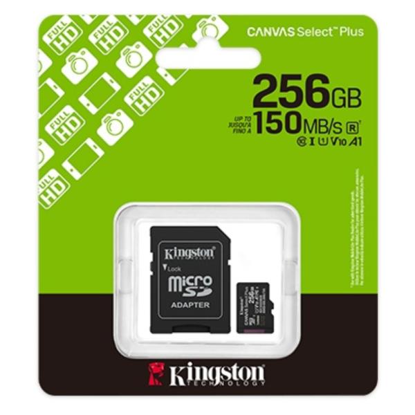 Kingston Micro SD Canvas Select Plus 256GB con Adaptador