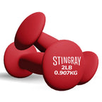 Stingray Mancuerna Metalica Cubierta Neopreno Gris 8LB