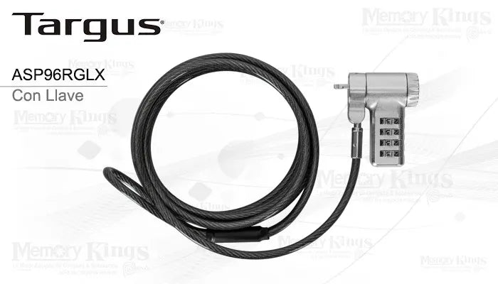 Targus Candado Deffcon Ultimate Universal Combinacion Reseteable - ASP96RGLX