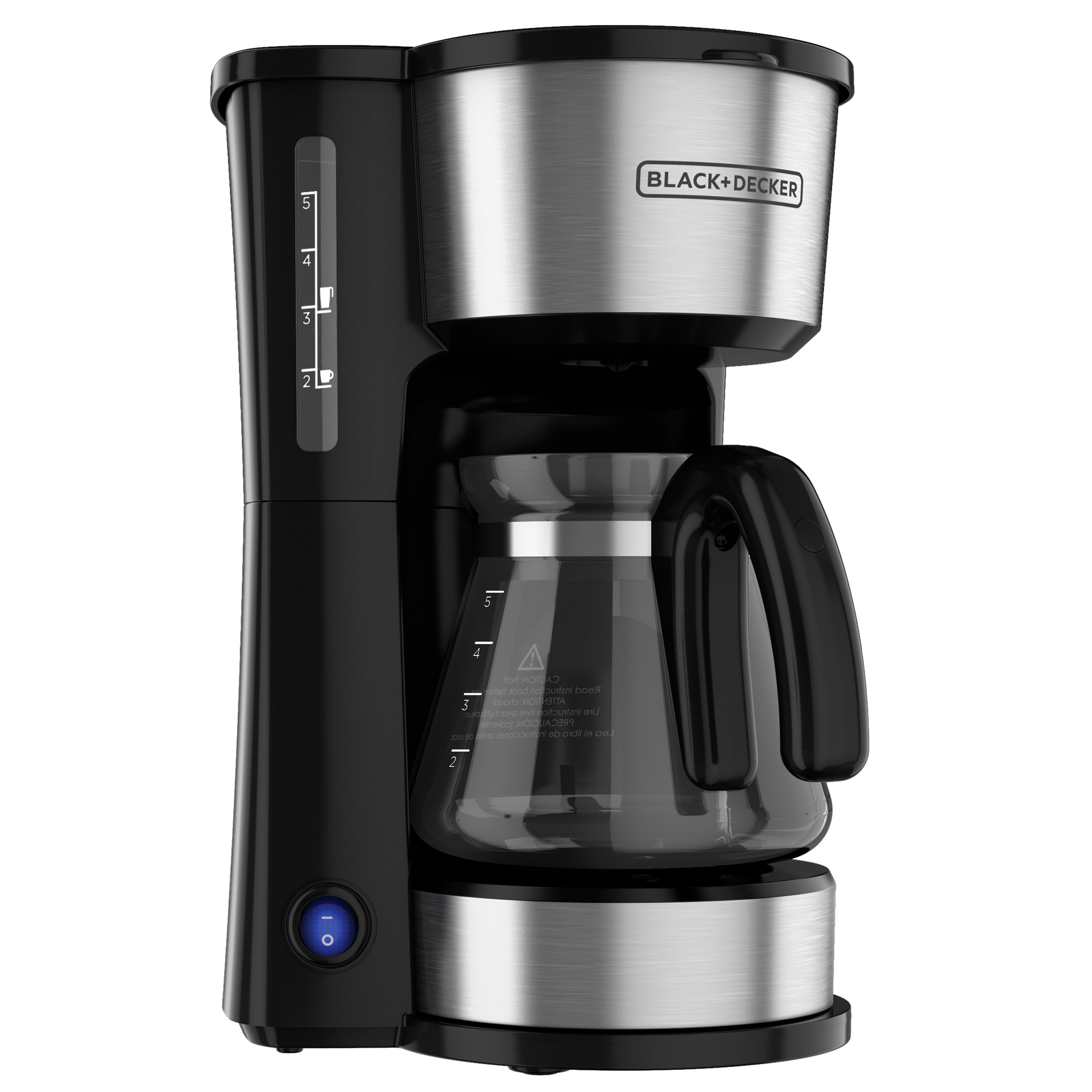 Black + Decker Cafetera 5 Tazas Inox 4 en 1 CM0755S-MX