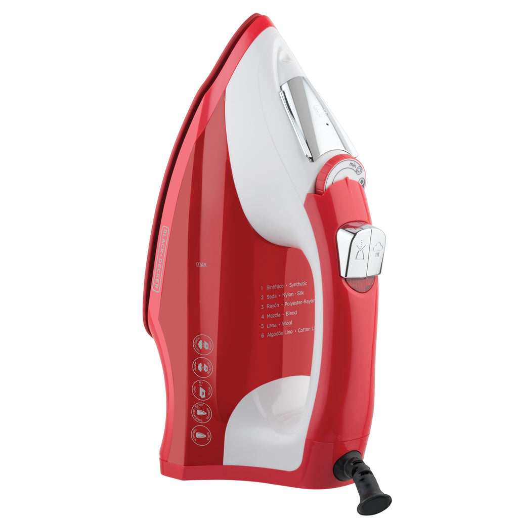 Black + Decker Plancha Vapor Roja Light+Easy IR1865
