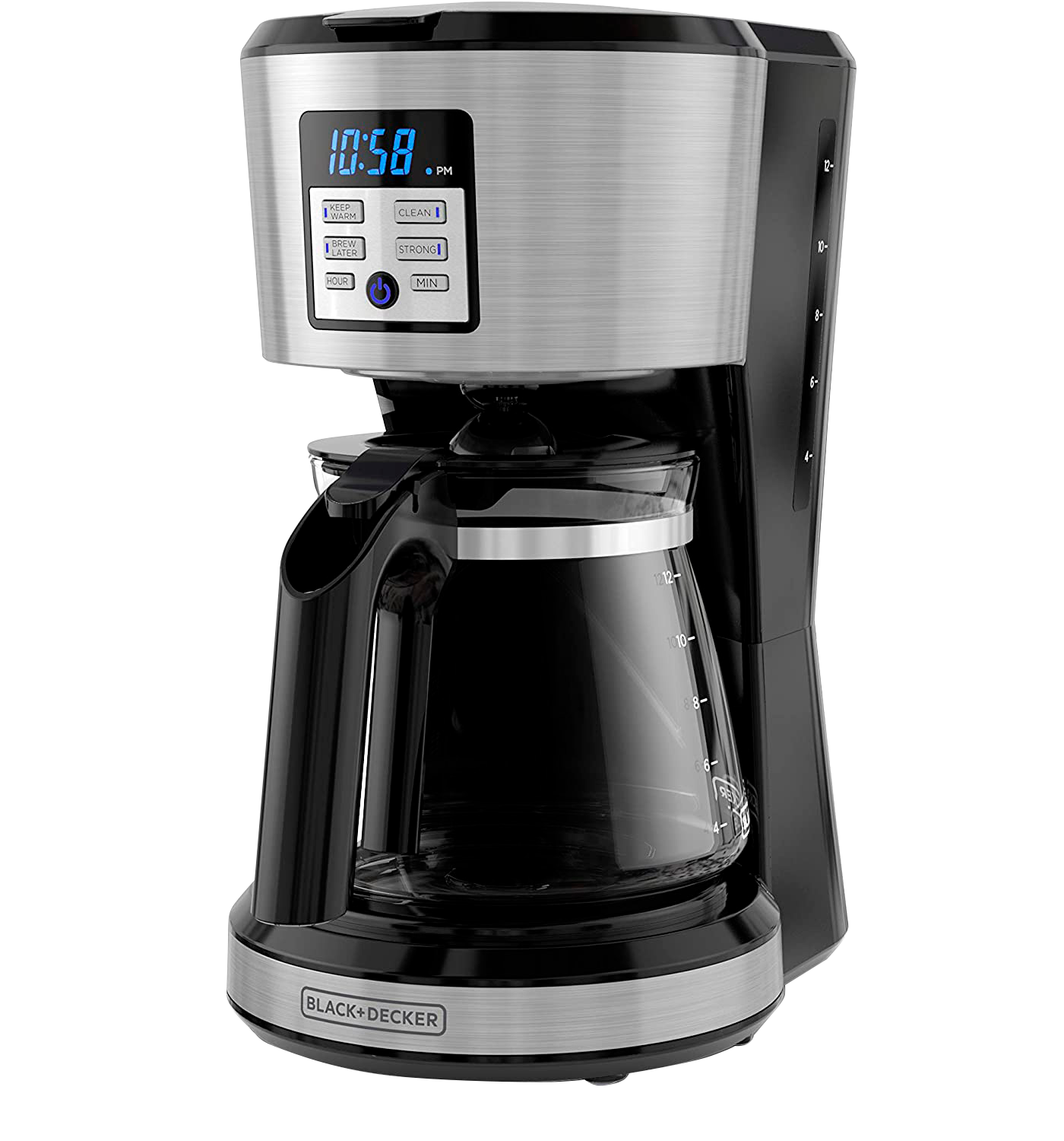 Black + Decker Cafetera Digital Inox 12 Tazas CM1331S-LA