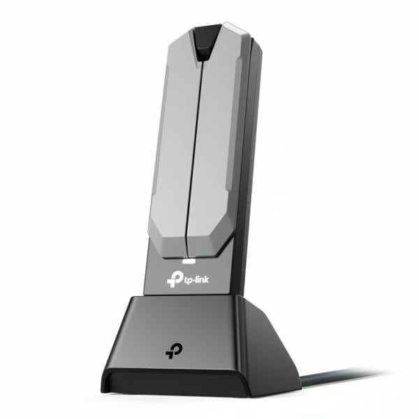 Adaptador WI-FI TP Link Archer TBE400UH USB 3.0 Tribanda BE6500 2882 Mbps / 6 Ghz - Gris