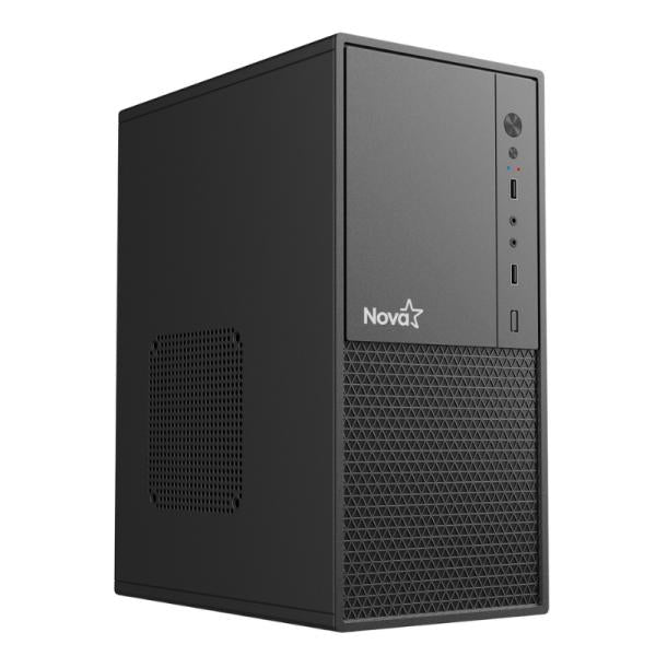 Case Nova Cm09z9ra001c Mini Tower Ventilador 1 de 80 Mm Sin Fuente de Poder Incluida - Negro
