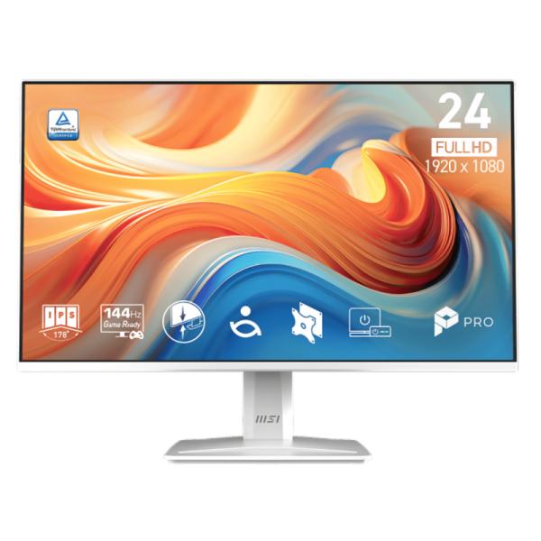 Monitor Msi PRO MP243W E14 23.8" Plana 1080P 144HZ IPS Freesync HDMI / Displayport 9S6-3PD1CT-032 - Blanco