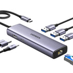 Hub Ugreen CM512 6 en 1 USB-C HDMI 4K PD100W