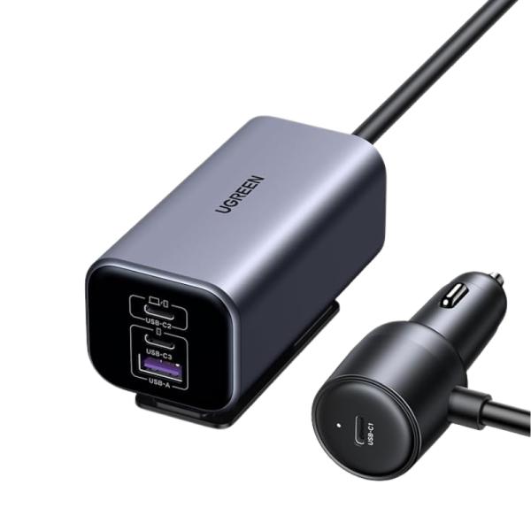Cargador Carro UGREEN EC706 150W GAN 3x USB-C + 1x USB-A